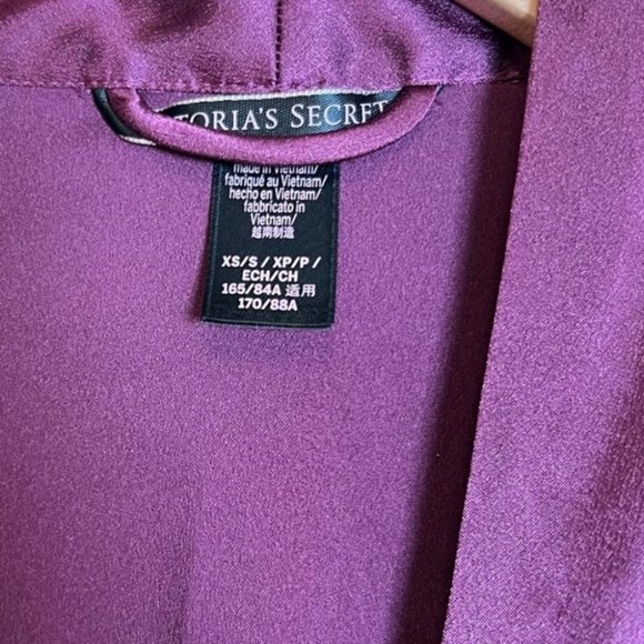 Victoria's Secret Flounce Dressing Gown Robe Kimono Lace Ruffle Satin  Xs Small - Picture 3 of 10